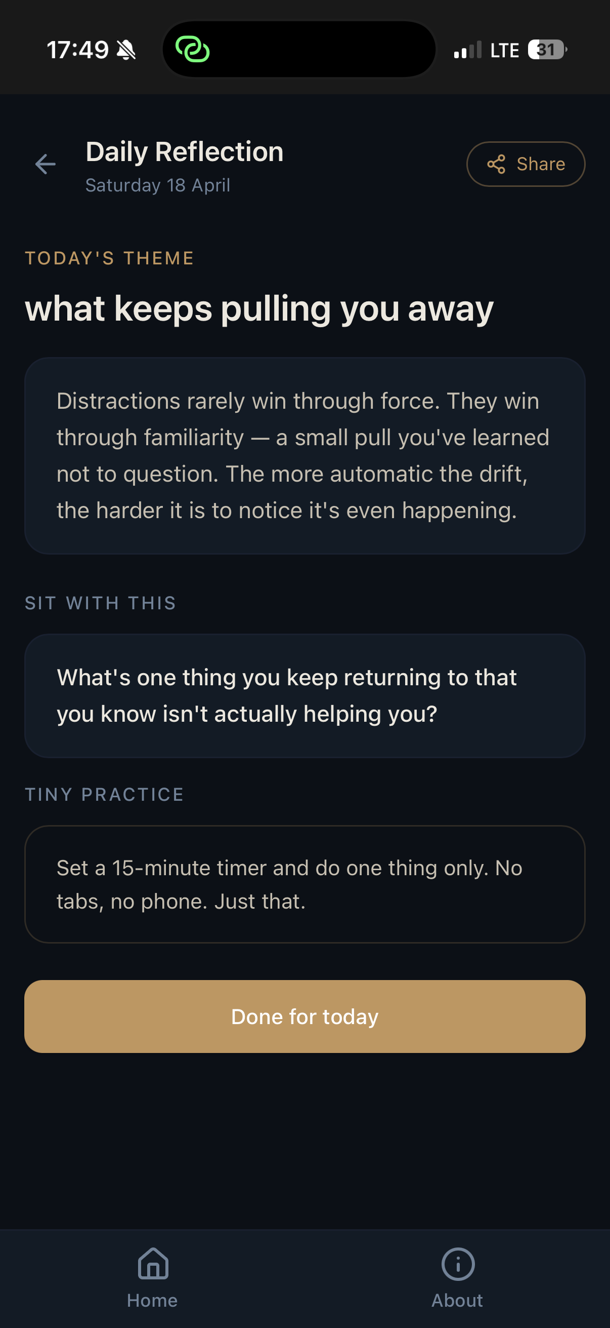 InnerMap — daily reflection